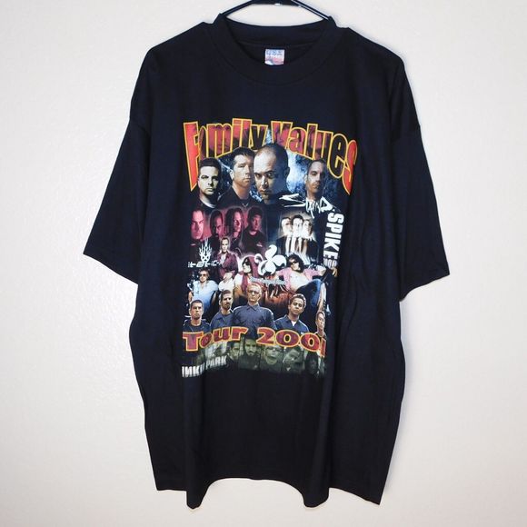 Vintage Family Values Tour Tee Shirt Adult XL 2001 Metal Rock Band